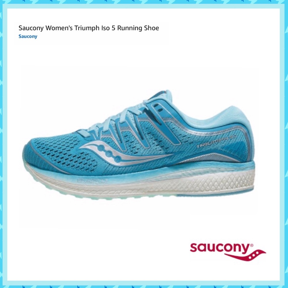 Saucony Women’s Triumph ISO 5 Running Shoes Blue - Picture 7 of 13